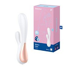 Foto do Produto Vibrador Duplo em Silicone Recarregável Multivelocidade Mono Flex Branco