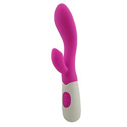 Vibrador Duplo em Silicone (Toque Aveludado) com 10 Vibrações Suzy Pink