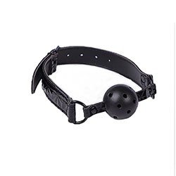 Foto do Produto Morda�a com Formato de Bola em PVC com Fivela em PU (Imita��o de Couro) Preta