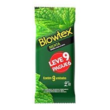 Preservativo Blowtex Sabor e Aroma de Menta 9 Unidades