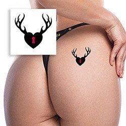 Foto do Produto Tatuagem Temporária Sensual Sexy CHIFRE Preta