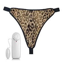 Foto do Produto Calcinha de Vinil On�a com Vibrador Bullet