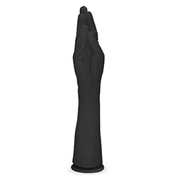 Foto do Produto Mão Erótica Realística com Ventosa Hand Finger 37 x 7,2cm Bege Preto
