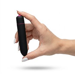 Foto do Produto Vibrador Bullet Ogiva Mini Vibe a Prova de Água Preto 9 x 1,8cm