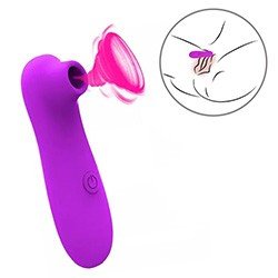 Pulsador de Clitóris em ABS e Silicone Toque Aveludado com 10 Pulsações Roxo