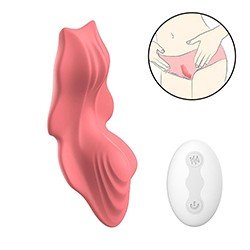 Foto do Produto Calcinha Vibrat�ria Recarreg�vel em Silicone com 9 Vibra��es e Controle sem Fio Selim Pink