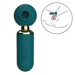 Vibrador Feminino Recarregável em Silicone com 10 Pulsações e 10 Modos de Tapping Verde