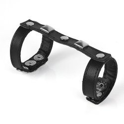 Anel para Pênis e Escroto com Regulagem de Diâmetro 5,5 cm Preto