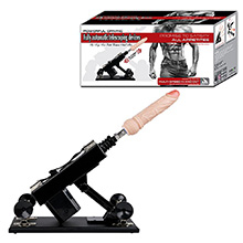 Máquina do Sexo Powerful Driving Fucking Machine com 4 Pênis em Silicone Bege