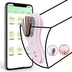 Calcinha Vibratória Recarregável em Silicone 10 Vibrações e Controle por APP Starry Rosa