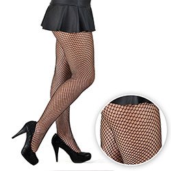 Meia Calça Sensual Sexy em Arrastão Preta