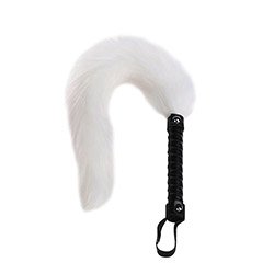 Acessório Sado em PU (Imitação de Couro) e Pelúcia para Prática de Tickling (Cócegas) 56cm Branco