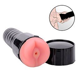Mastubador Disfarçado Masculino em ABS Ânus Formato Lanterna Preto