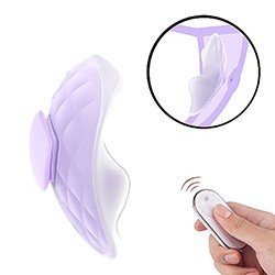 Foto do Produto Calcinha Vibrat�ria Recarreg�vel via USB com 9 Vibra��es - Controle sem Fio Pleasure Roxo