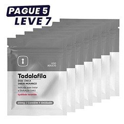 Foto do Produto ERETic Bala de Tadalafila 20mg (Pague 5, Leve 7) Sabor Morango Dose Única