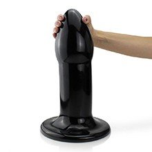 Plug Anal Gigante Flexível Atlas 35 x 11cm Preto Brilhante
