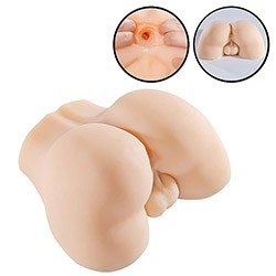 Masturbador Masculino em Cyberskin Formato de Bunda com Ânus e Escroto Blake Bege