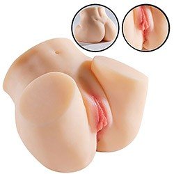 Masturbador Masculino em Cyberskin Formato de Bunda com Ânus e Vagina Avery Bege