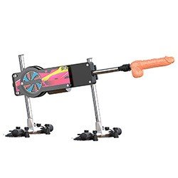 Foto do Produto Máquina de Sexo com 6 Vibrações e 9 Modos de Vai e Vem com Controle Branca
